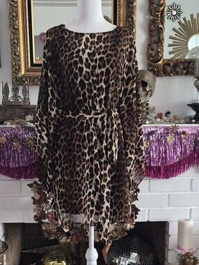 Chico's Leopard Print Tie-Waist Dress